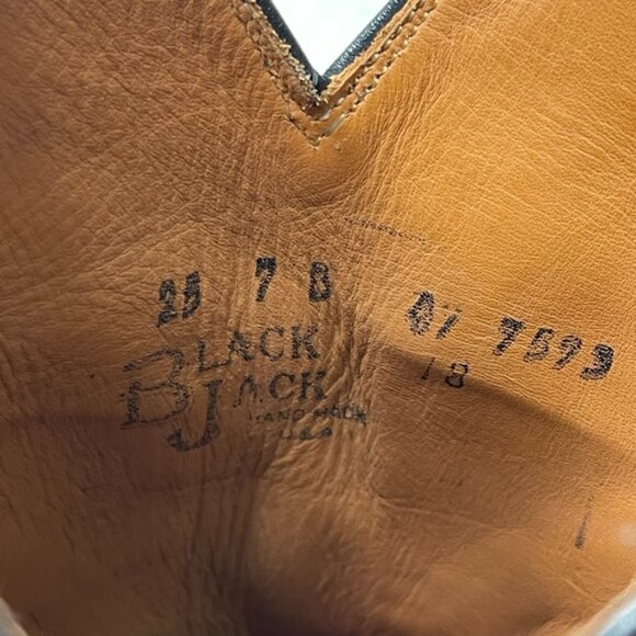 Black Jack Women's Brown Red Cowboy Leather Boots Size 7 - Picture 14 of 14